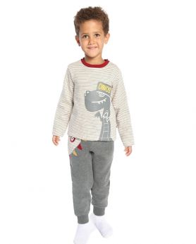 Dino Jongens Pyjama – Junior – Grijs